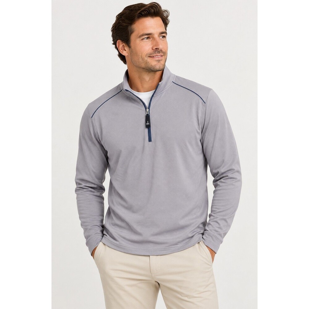 NWT Johnnie-O Wells 1/4 Zip Pullover Men’s Large Seal Lavender Performance Golf